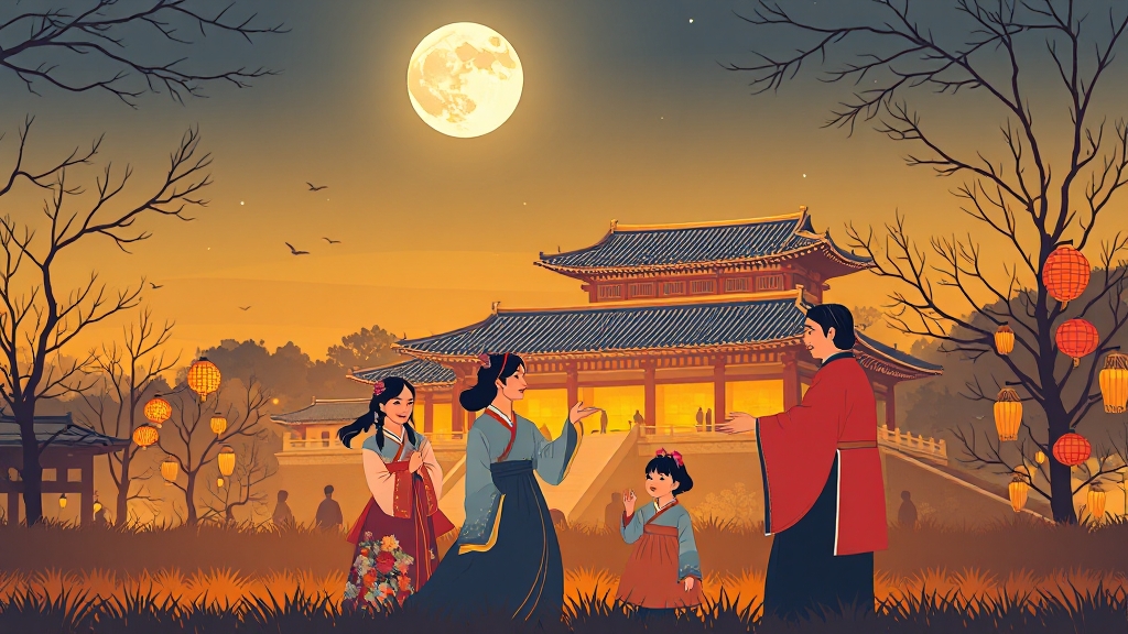 궁궐에서 즐기는 특별한 추억 (illustration 스타일)