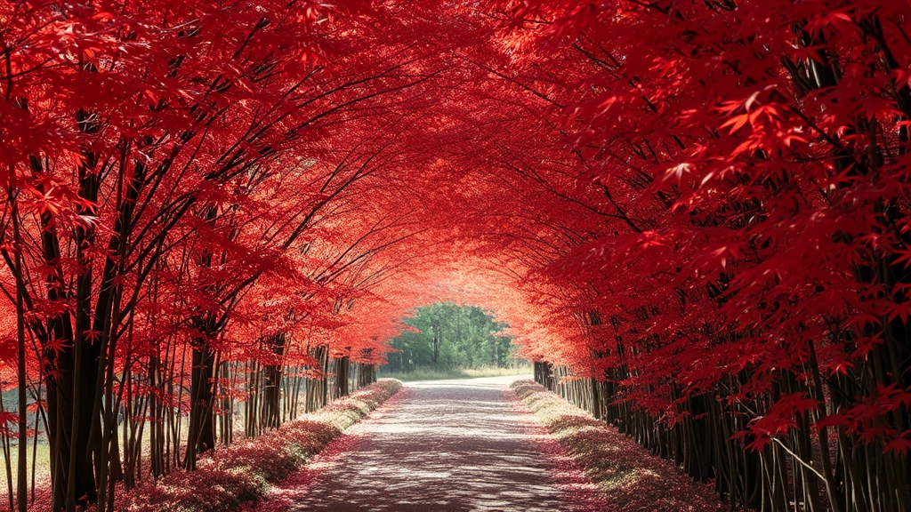 화담숲, 가을 단풍 명소 (realistic 스타일)