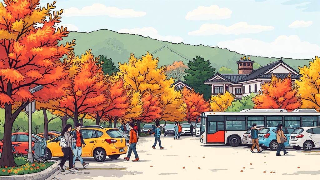 주차 및 교통 정보 (cartoon 스타일)