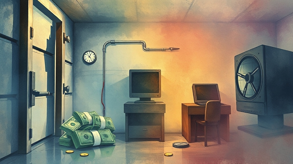 스테이블코인 위험 요소와 단점 (watercolor 스타일)