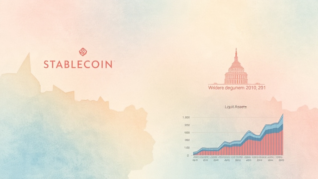 스테이블코인 관련 규제 동향 (watercolor 스타일)
