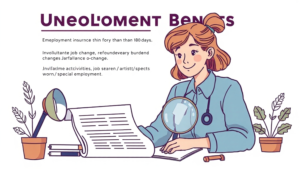 실업급여, 자격 조건은? (illustration 스타일)
