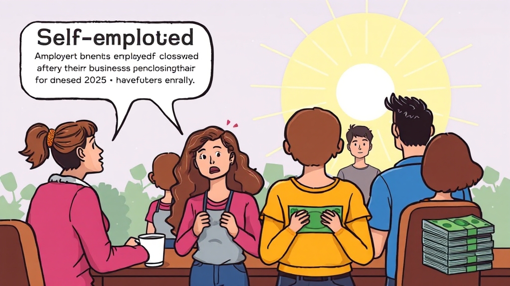 자영업자 실업급여, 어떻게 받을까요? (cartoon 스타일)