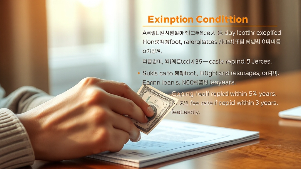 중도상환수수료, 면제 조건은? (realistic 스타일)