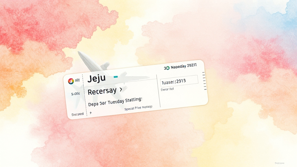 제주 항공권, 꿀팁 대방출! 예약 시기부터 가격 비교, 숨겨진 비용까지 2 최저가 예약 시기 (watercolor 스타일)