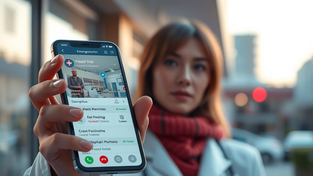 응급의료 정보 확인법 (realistic 스타일)