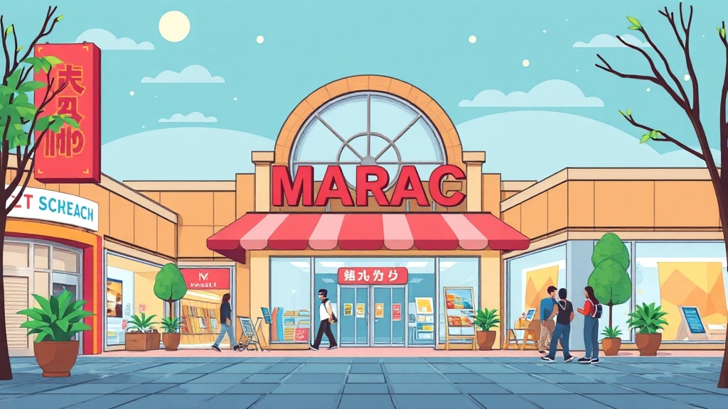 종합 쇼핑몰 입점 안내 (cartoon 스타일)