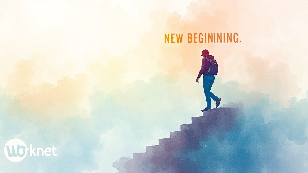 수급 조건 및 구직활동 의무 (watercolor 스타일)