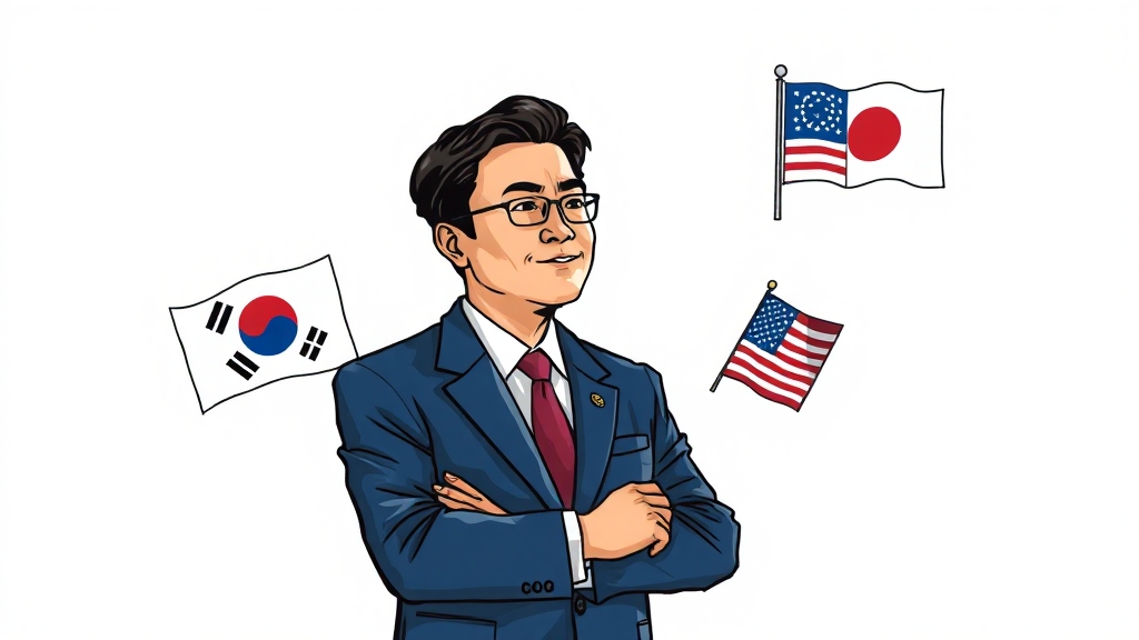 복합적 도전 과제와 실용 외교의 역할 (cartoon 스타일)