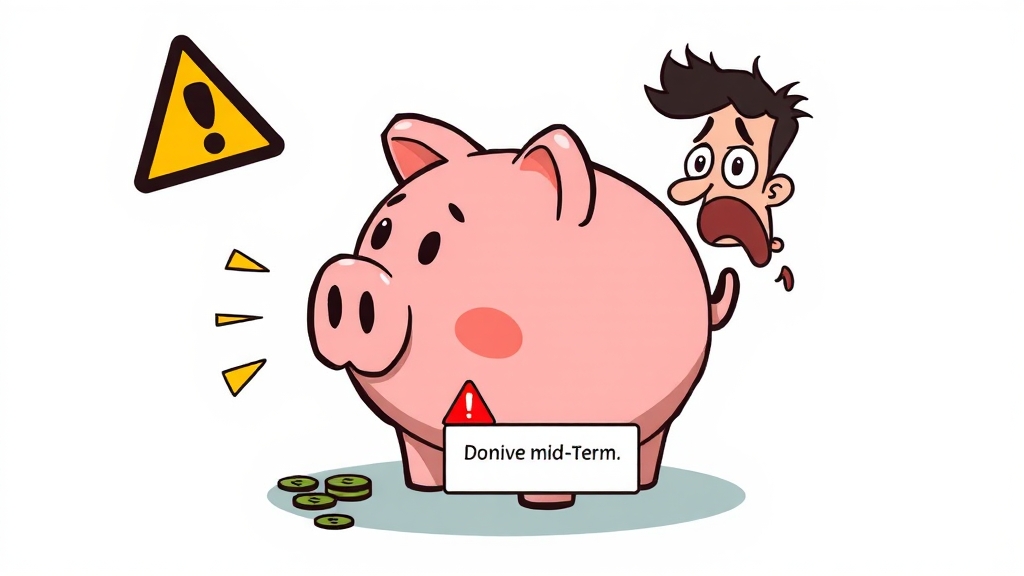 중도 해지 시 불이익 (cartoon 스타일)