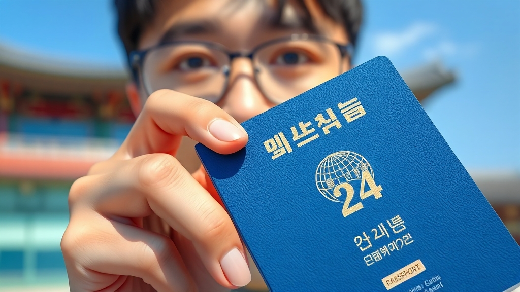 전자 여권 발급 신청 방법 (온라인/방문) (realistic 스타일)