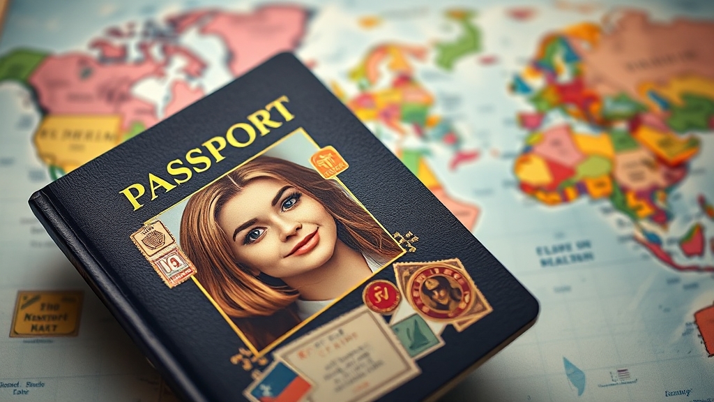 전자 여권 발급 비용 및 종류 (realistic 스타일)