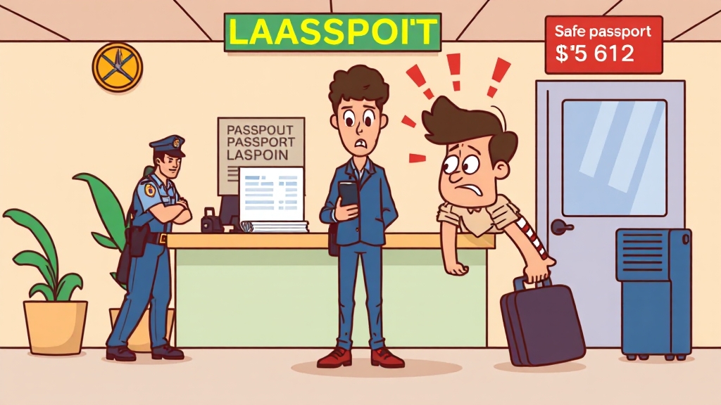 여권 분실 시 대처 방법 (cartoon 스타일)