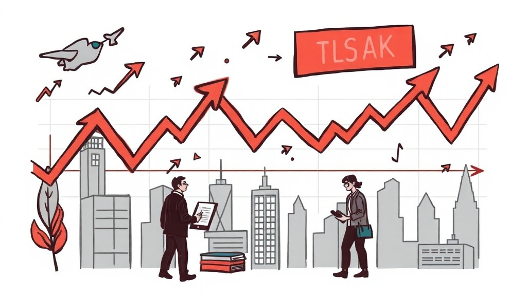 최근 미국 증시, 왜 혼조세일까? (illustration 스타일)