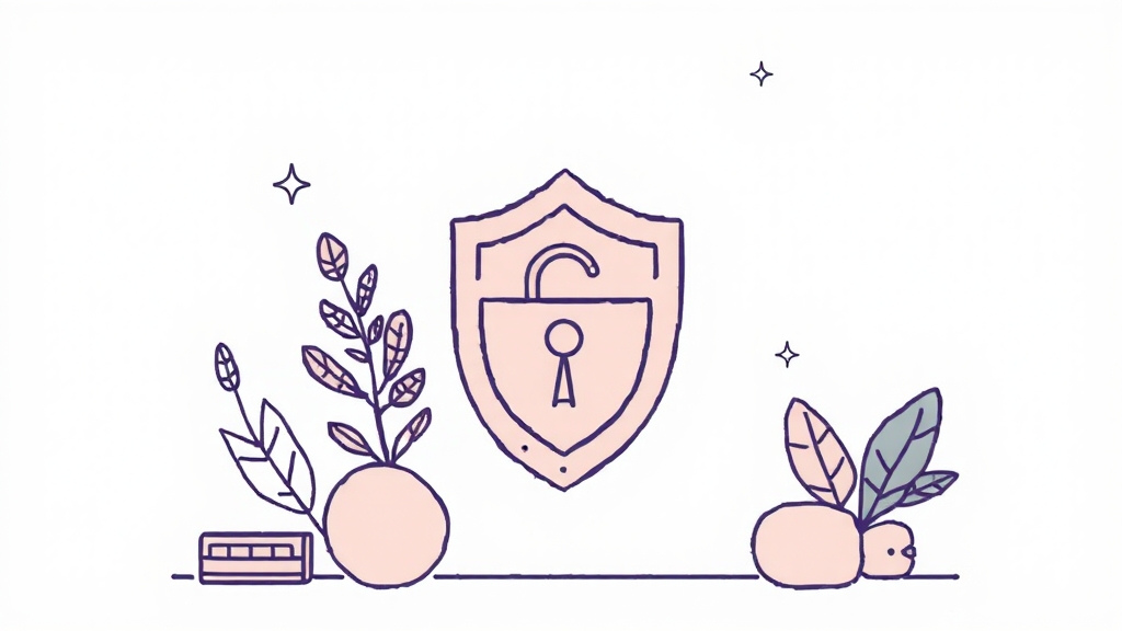 개인 정보 보호 설정 (illustration 스타일)