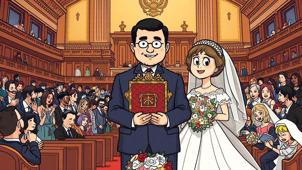 결혼식 논란, 왜 불거졌나? (cartoon 스타일)