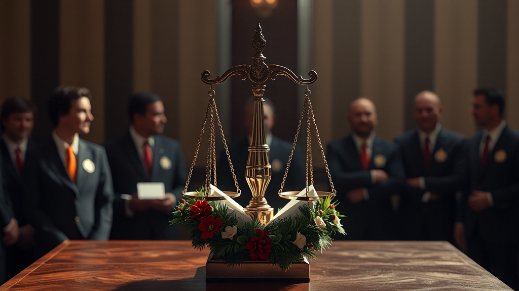 피감기관 화환, 왜 논란일까? (realistic 스타일)