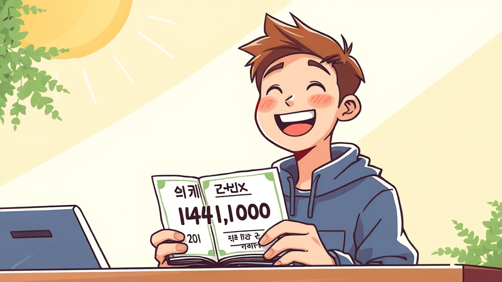 저축 금액 및 정부 지원금 (cartoon 스타일)