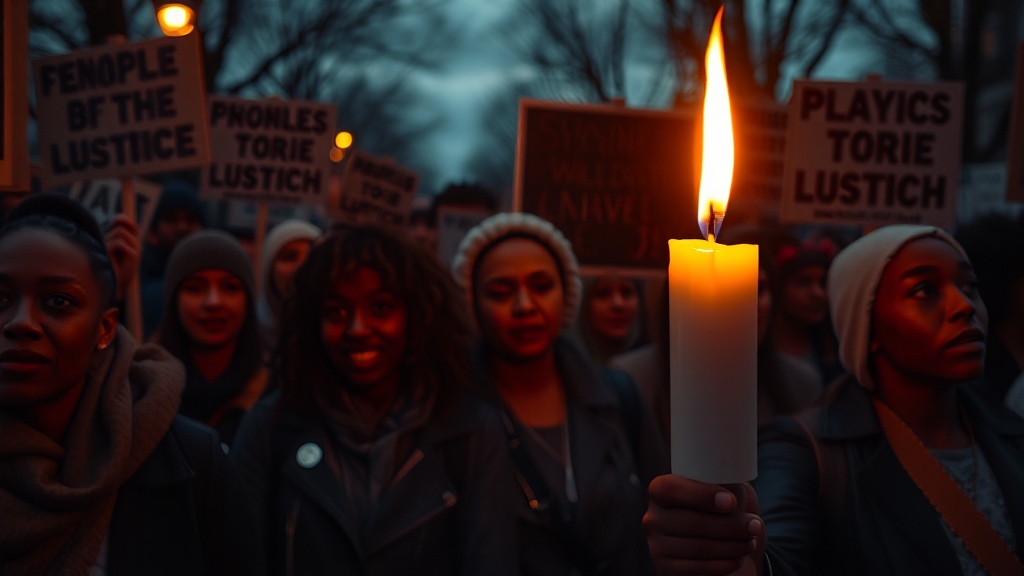 진상 규명과 책임 규명 요구 (realistic 스타일)