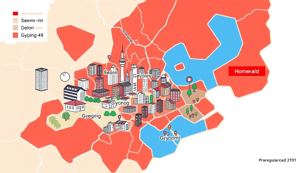 규제 지역 및 토지거래허가구역 (cartoon 스타일)