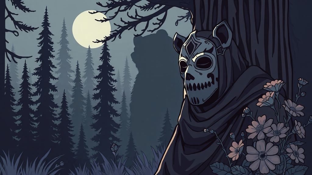 안타까운 희생, 사사자키 카츠미 (illustration 스타일)