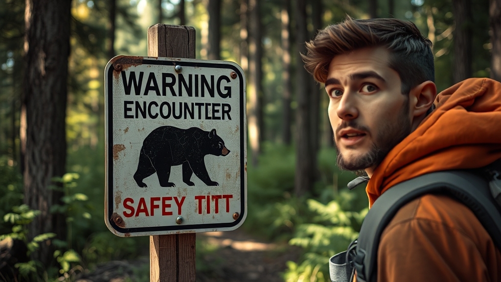 곰 습격, 안전 의식을 높여야 (realistic 스타일)