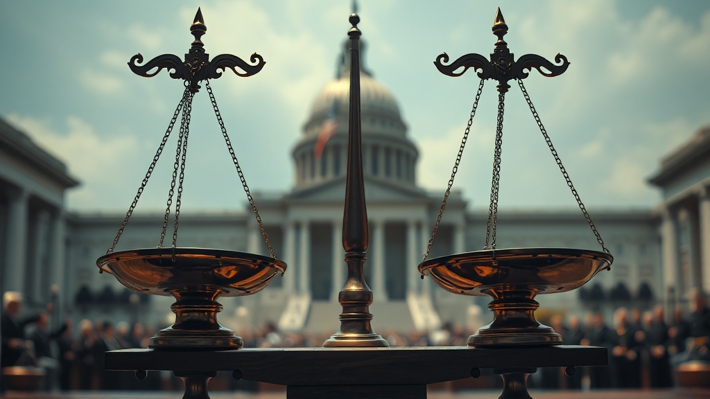 탄핵 vs 재판중지법 폐지 청원 (realistic 스타일)