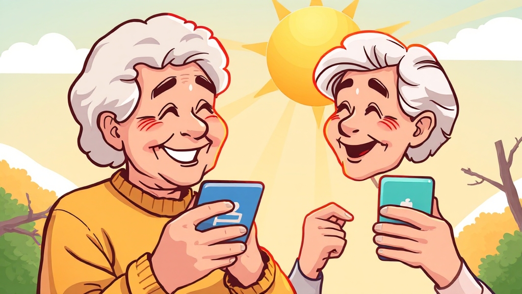 디지털 복지 서비스 신청 및 이용 안내 (cartoon 스타일)