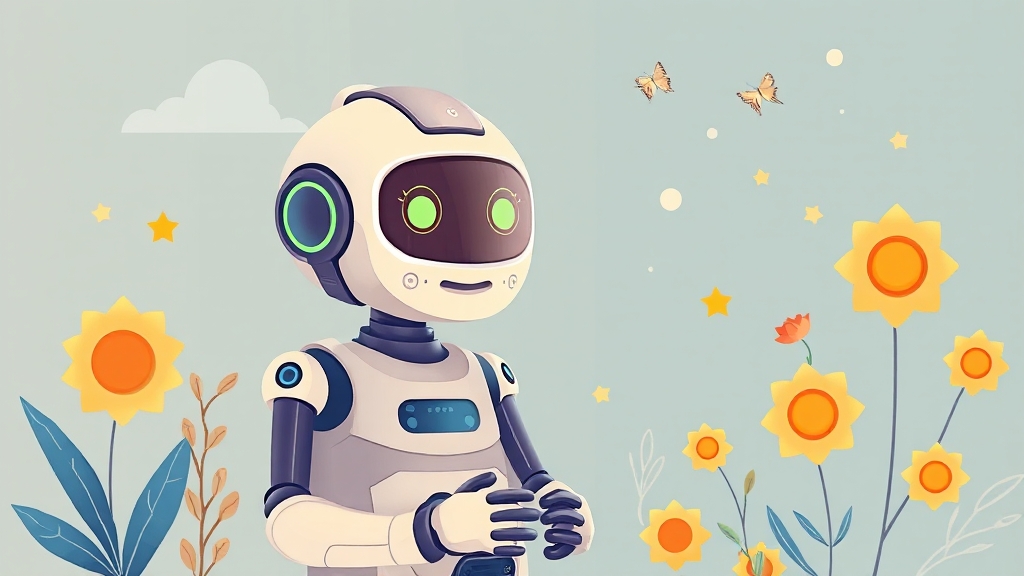 스마트 복지 구현을 위한 기술 활용 (illustration 스타일)