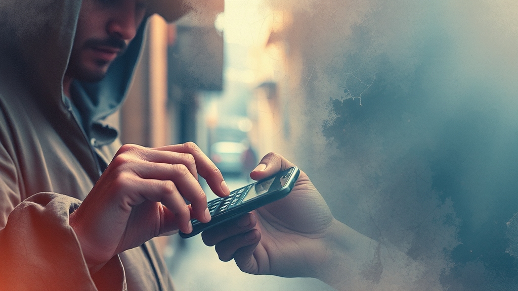 중고폰 구매 시 주의사항 (watercolor 스타일)