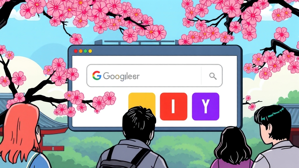 구글재팬 vs 야후재팬 (cartoon 스타일)