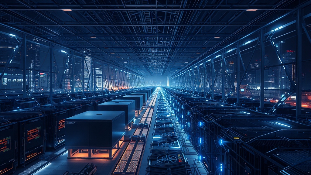 SK AI 데이터센터 울산: 친환경 구축, 지역 경제 기여, 미래 전망 3 국내 최대 AI 허브, 울산 (realistic 스타일)