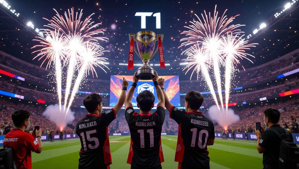 🏆 T1, 롤드컵 3연속 우승! 통산 6회 금자탑 달성