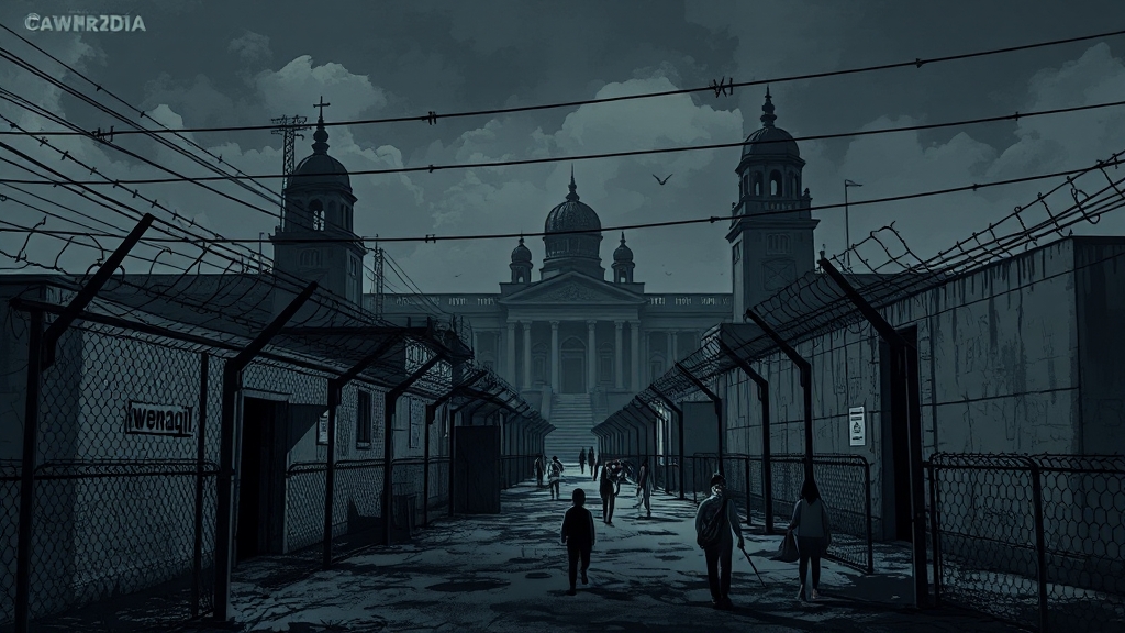 캄보디아 범죄 조직 '웬치'의 실체 (illustration 스타일)