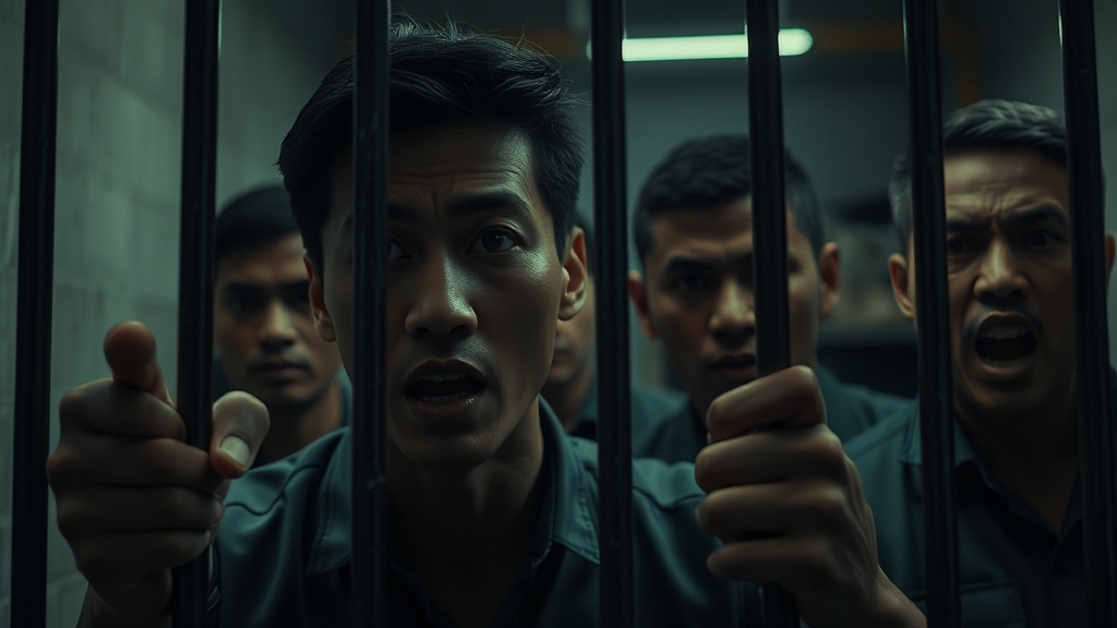 수사 상황과 관련자 처벌 (realistic 스타일)