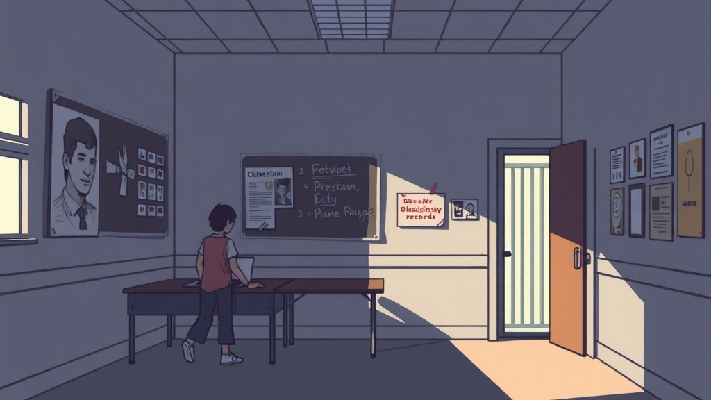 학폭 처분 종류와 대입 불이익 (illustration 스타일)