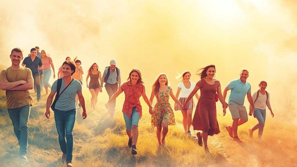 결론: 함께 만들어가는 따뜻한 사회 (watercolor 스타일)