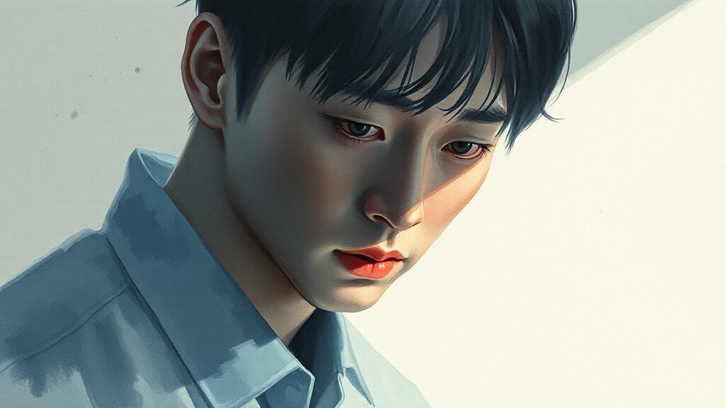 이재명 대통령 연루설 재조명 (watercolor 스타일)