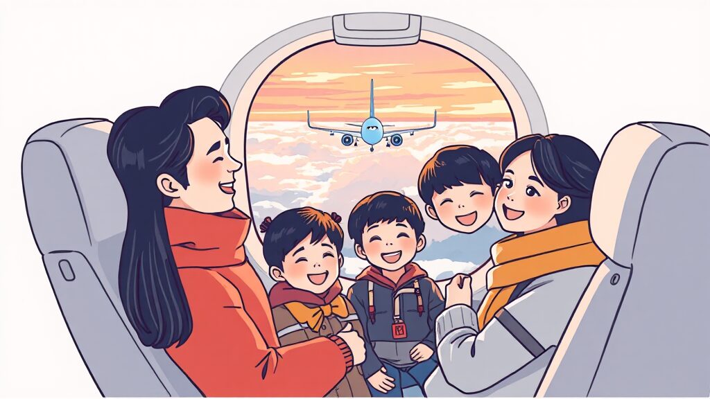 마일리지 항공권 예매 팁 (illustration 스타일)