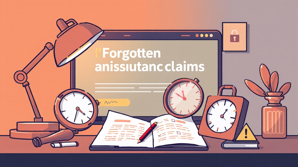 미청구 보험금 관련 주의사항 (illustration 스타일)
