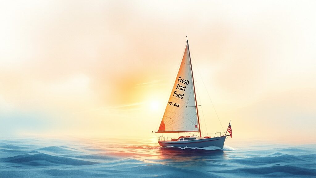 채무조정 내용 및 혜택 (watercolor 스타일)