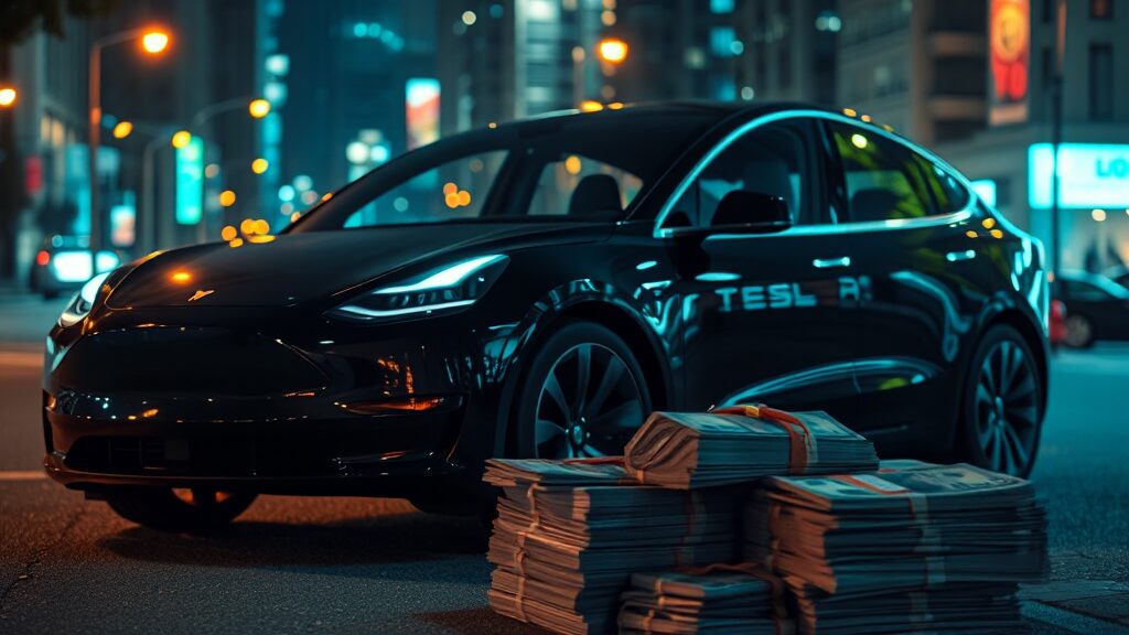 테슬라 모델별 보험료 및 유지비 비교 (realistic 스타일)