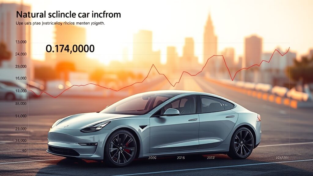 테슬라 모델별 중고 가격 시세 (realistic 스타일)