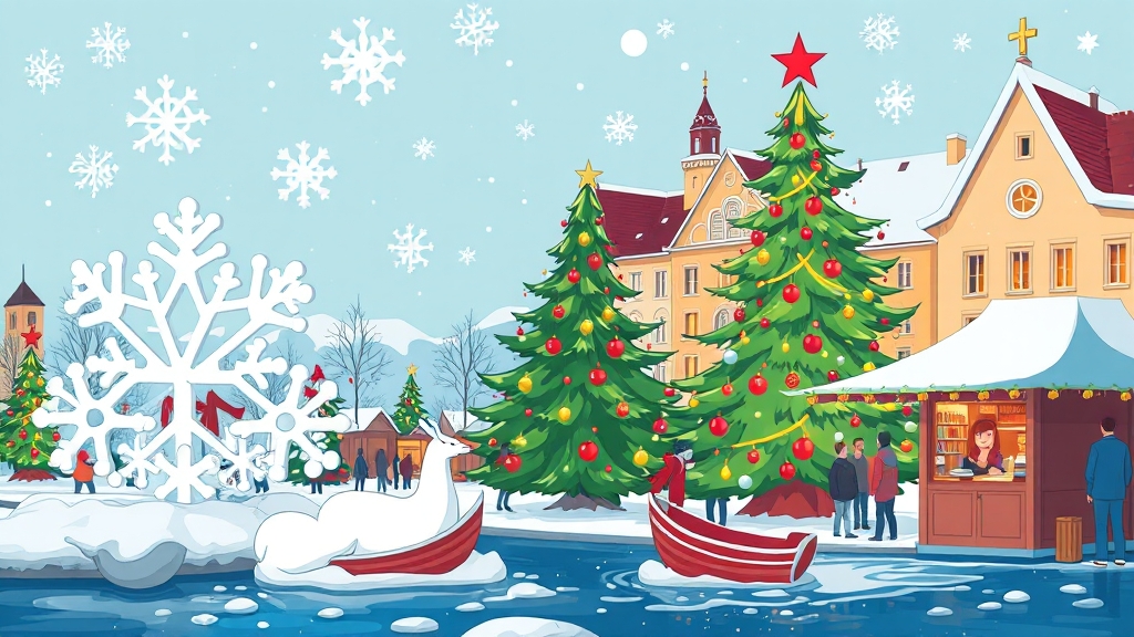 루덴시아 크리스마스 행사 개요 (cartoon 스타일)