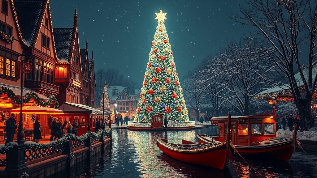 빛과 소원의 크리스마스 판타지 (realistic 스타일)