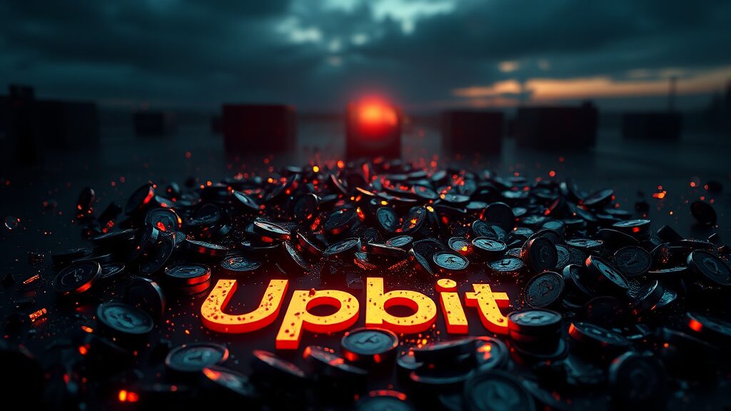 업비트 해킹 사고, 무슨 일이? (realistic 스타일)