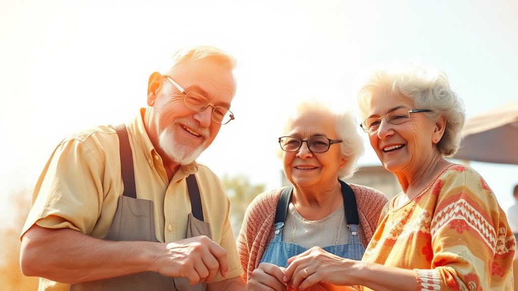 활기찬 노후를 응원합니다! (watercolor 스타일)
