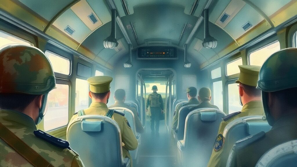 군 내부 반응, 조직 변화는? (watercolor 스타일)