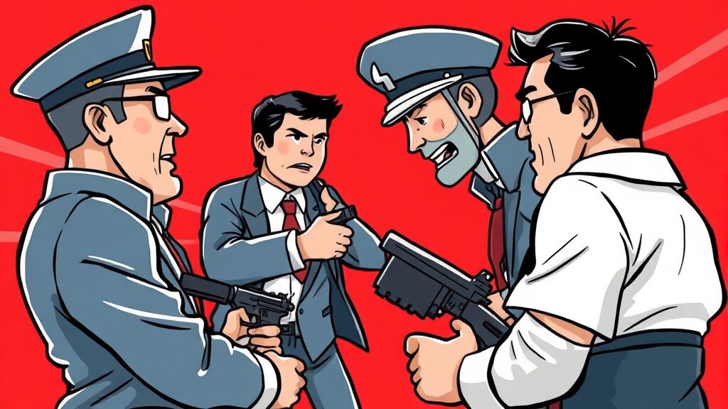 정치권 및 여론 반응 (cartoon 스타일)