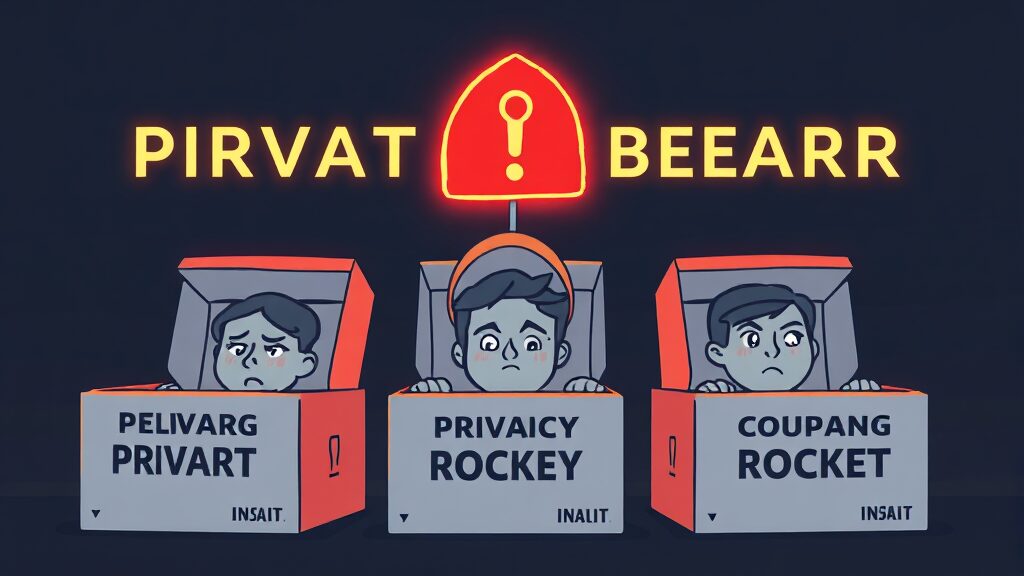 쿠팡 개인정보 유출 개요 (illustration 스타일)